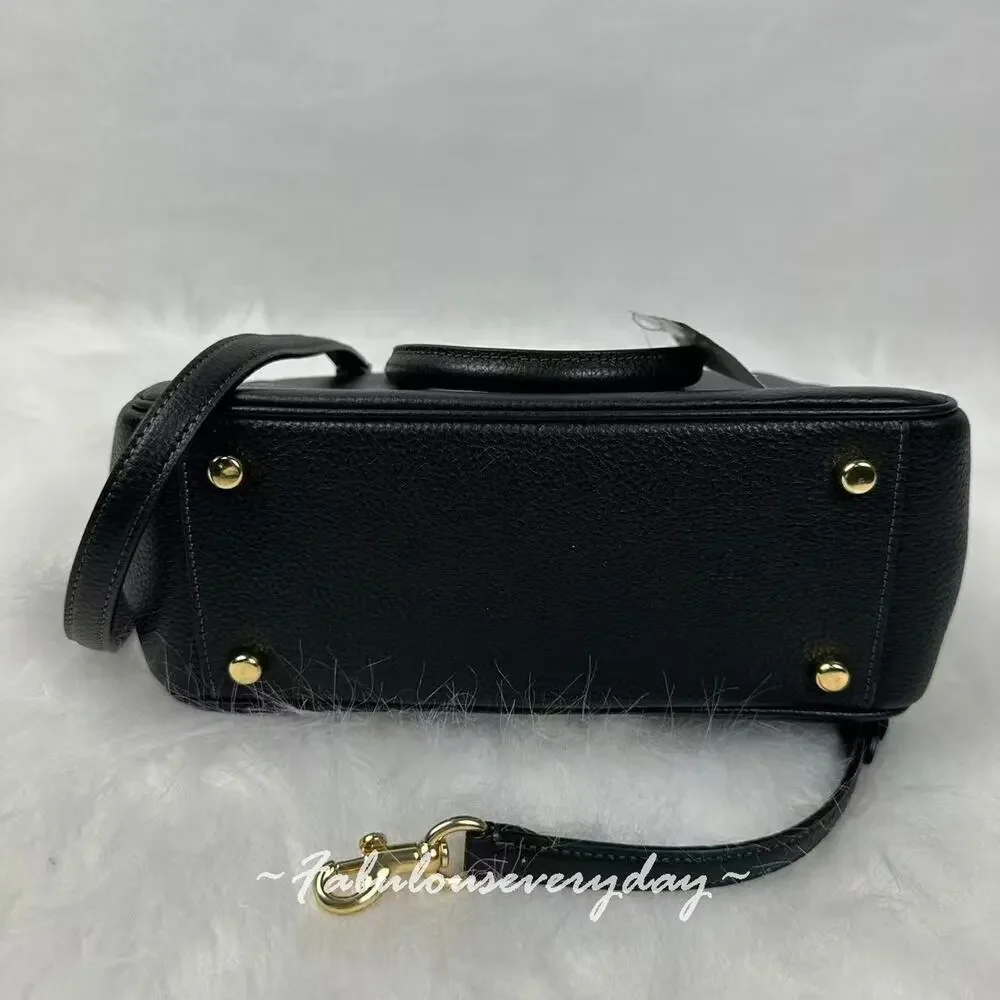 Coach Savannah Small Carryall Bag In Leather/Gold/Black CAL54 NWT